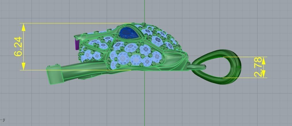 Panther pendant Model 1684 3D print model_6