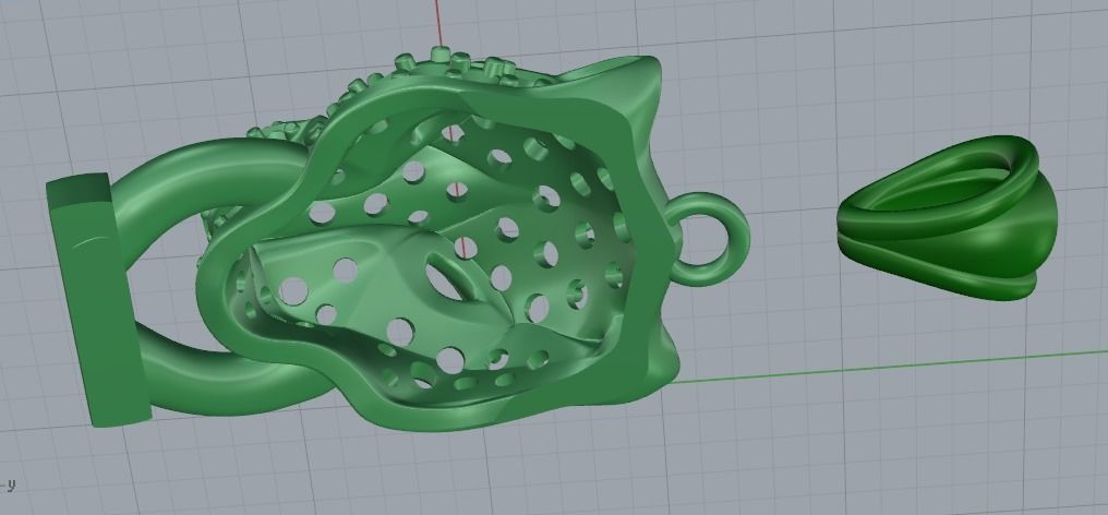 Panther pendant Model 1684 3D print model_4