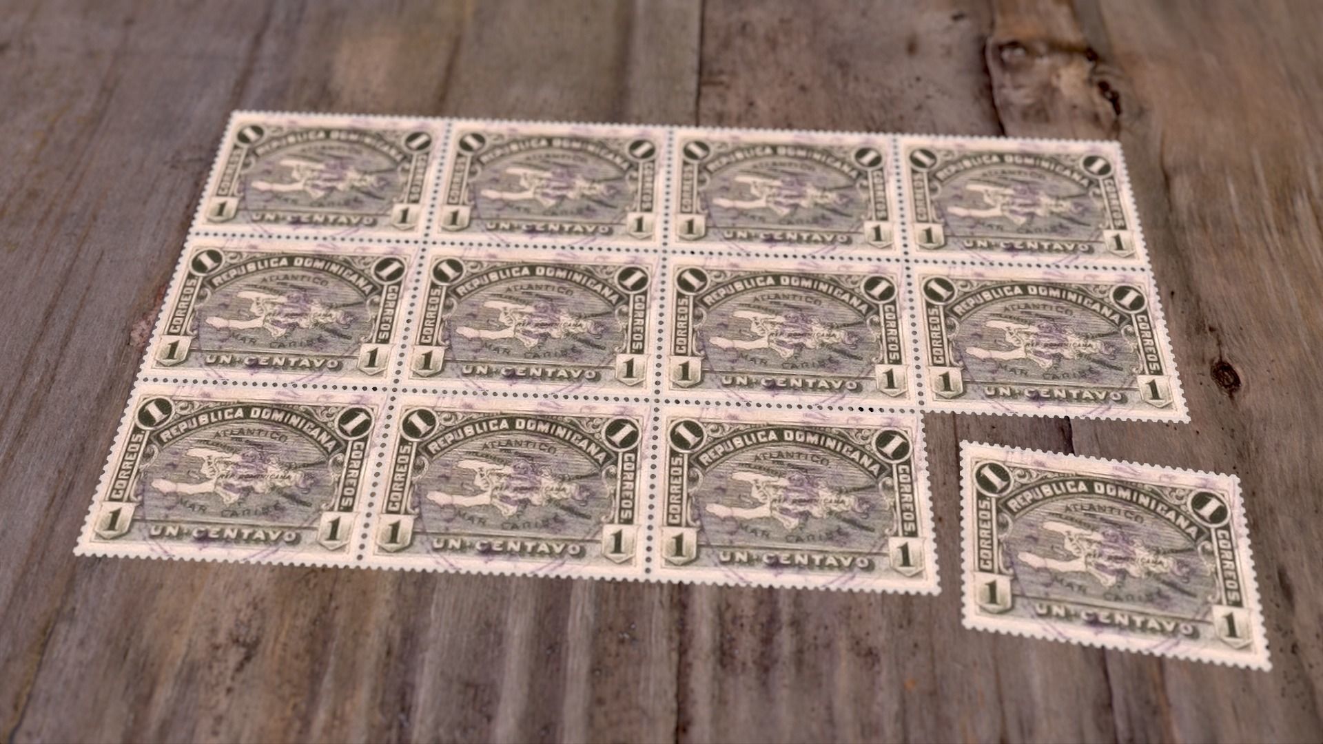 Stamp Collection postage stamps Low-poly 3D model_4