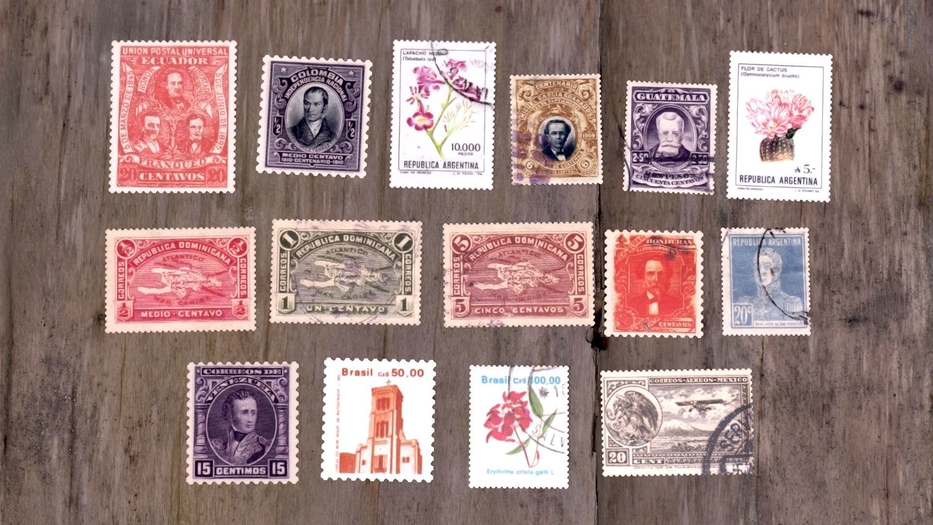 Stamp Collection postage stamps Low-poly 3D model_5