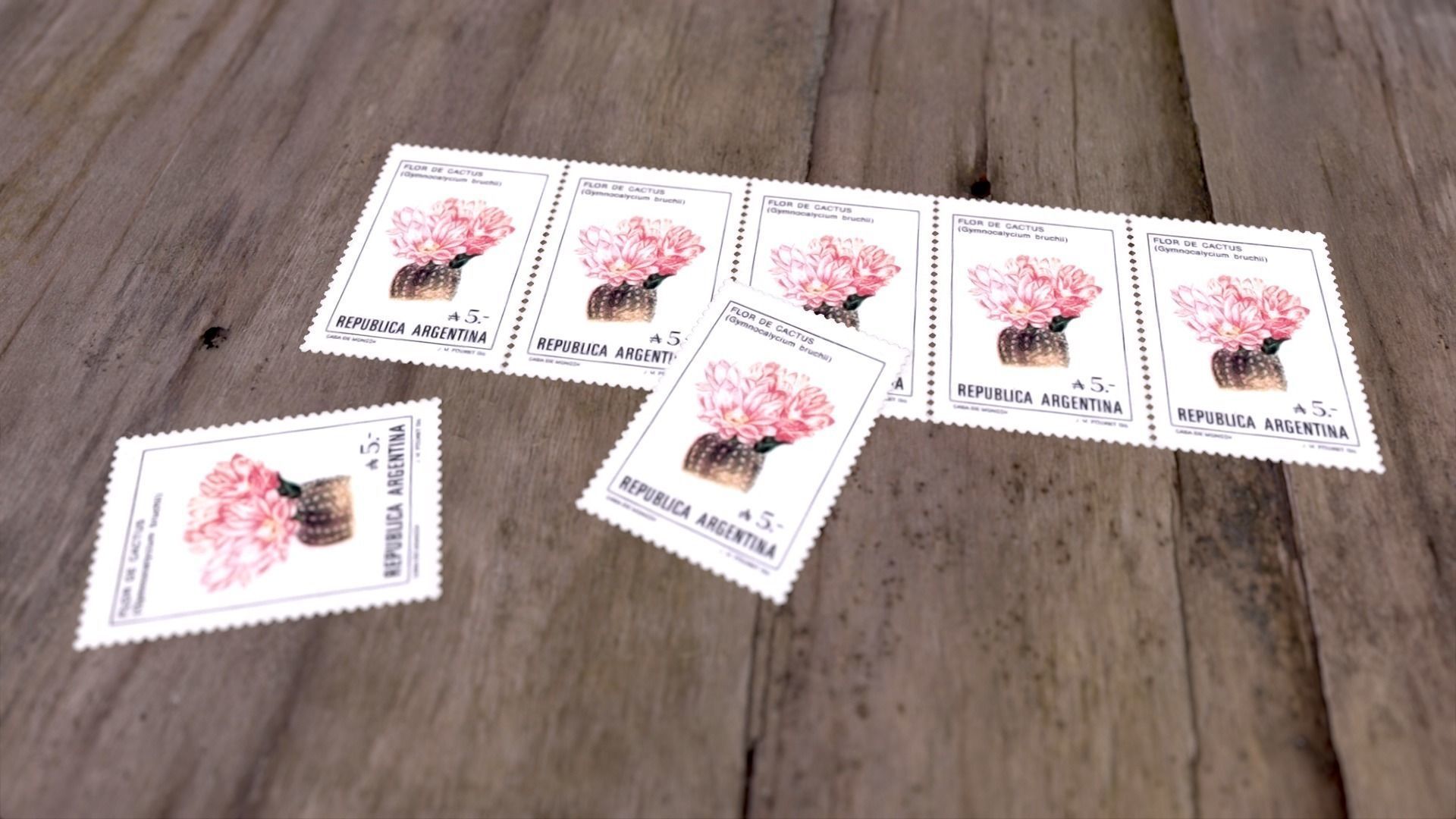 Stamp Collection postage stamps Low-poly 3D model_3