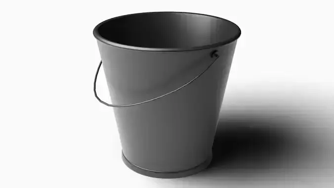 Steel Bucket Free 3D model