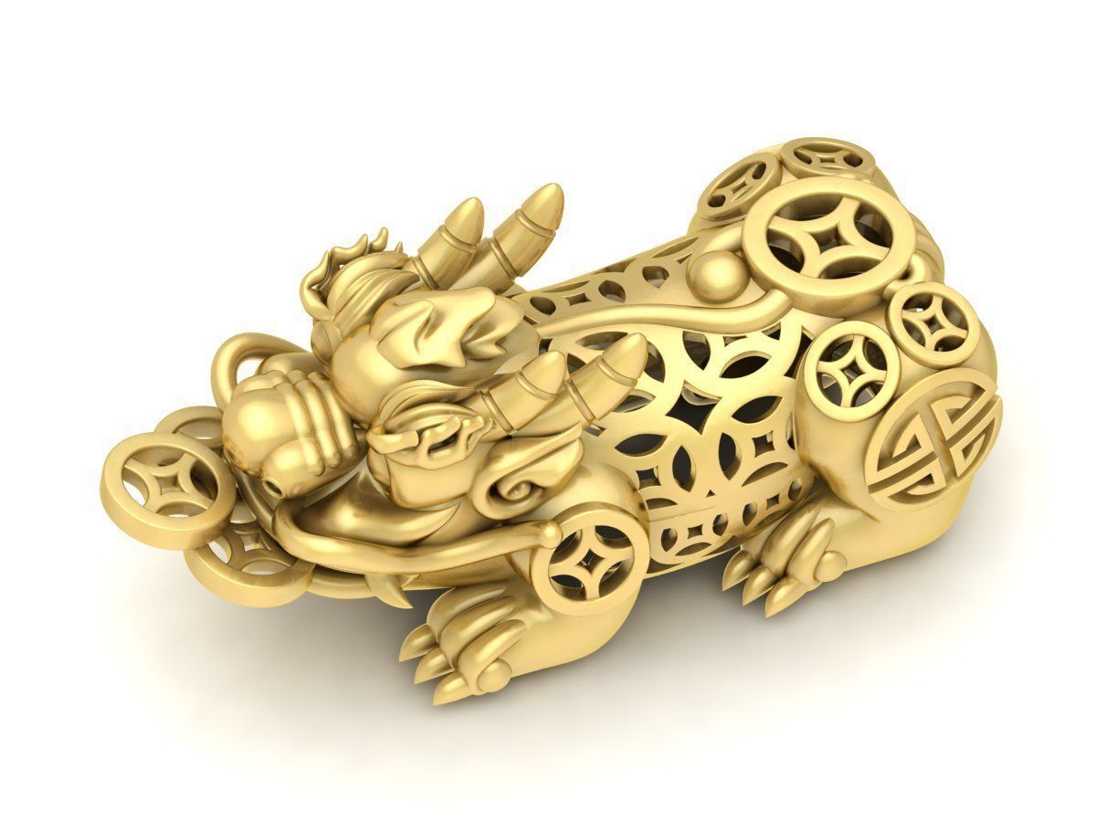 24k fengshui pixiu 3687 hollow 3D print model_1