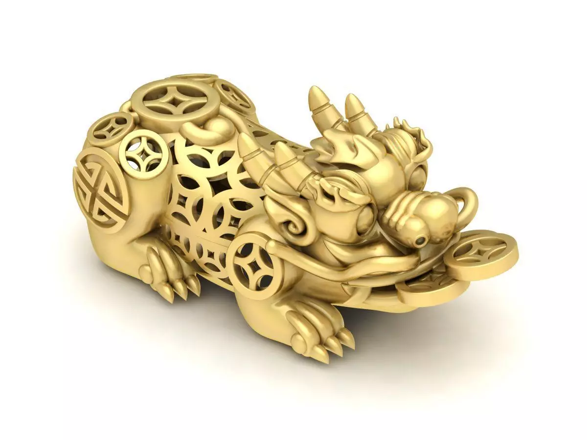24k fengshui pixiu 3687 hollow 3D print model_0