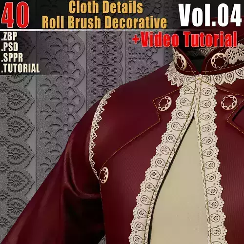 40 Roll Brush Decorative for Substance and Zbrush Vol04