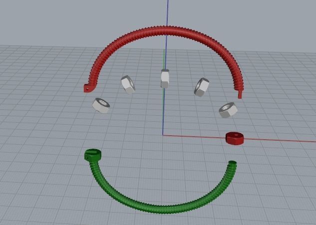 Bracelet bolt Model 1698 3D print model_2