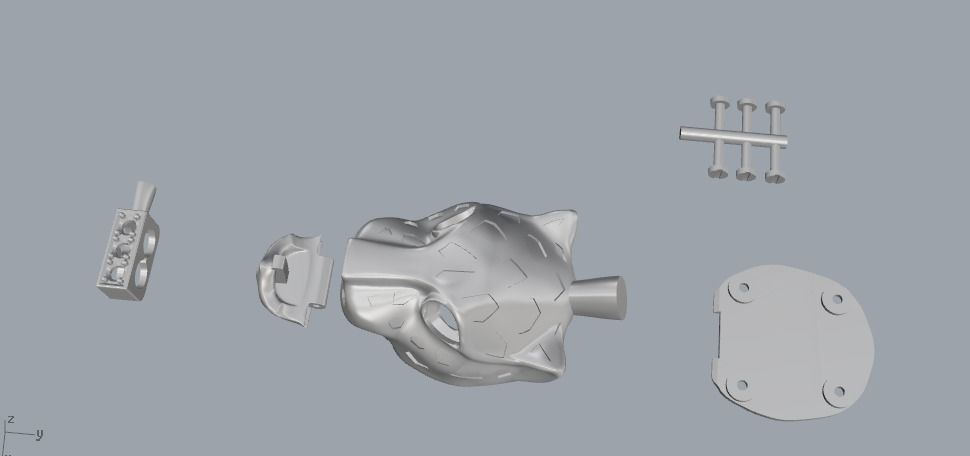 Panther bracelet Model 1695 3D print model_2