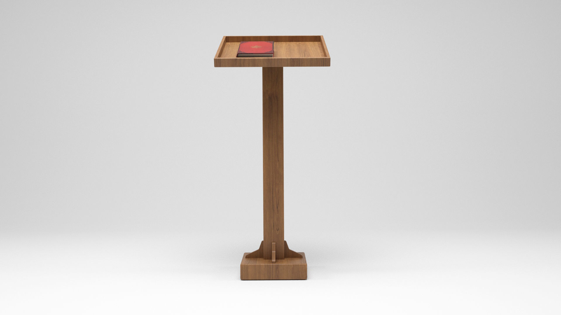 Lectern 12 Low-poly 3D model_7