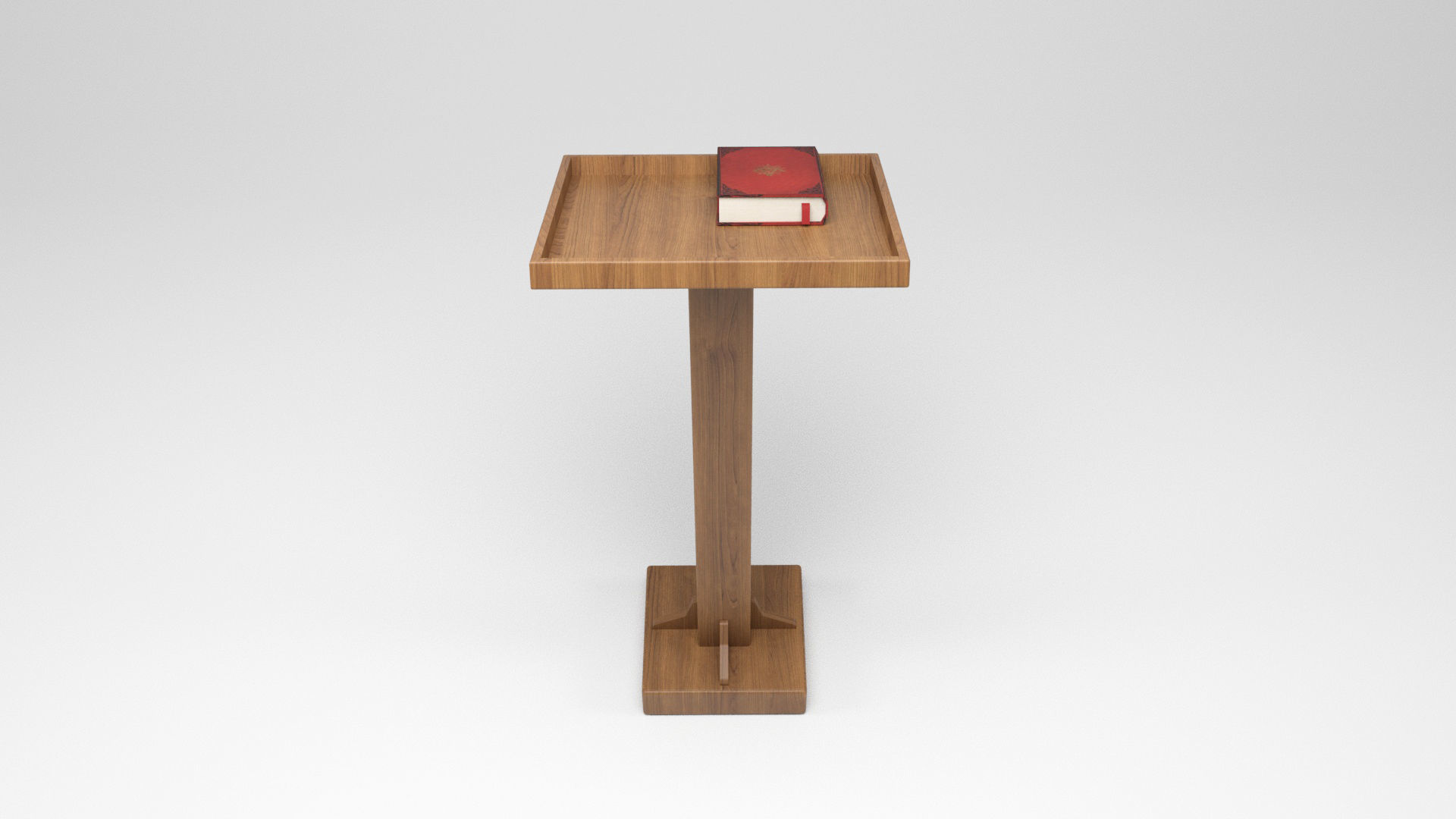 Lectern 12 Low-poly 3D model_5