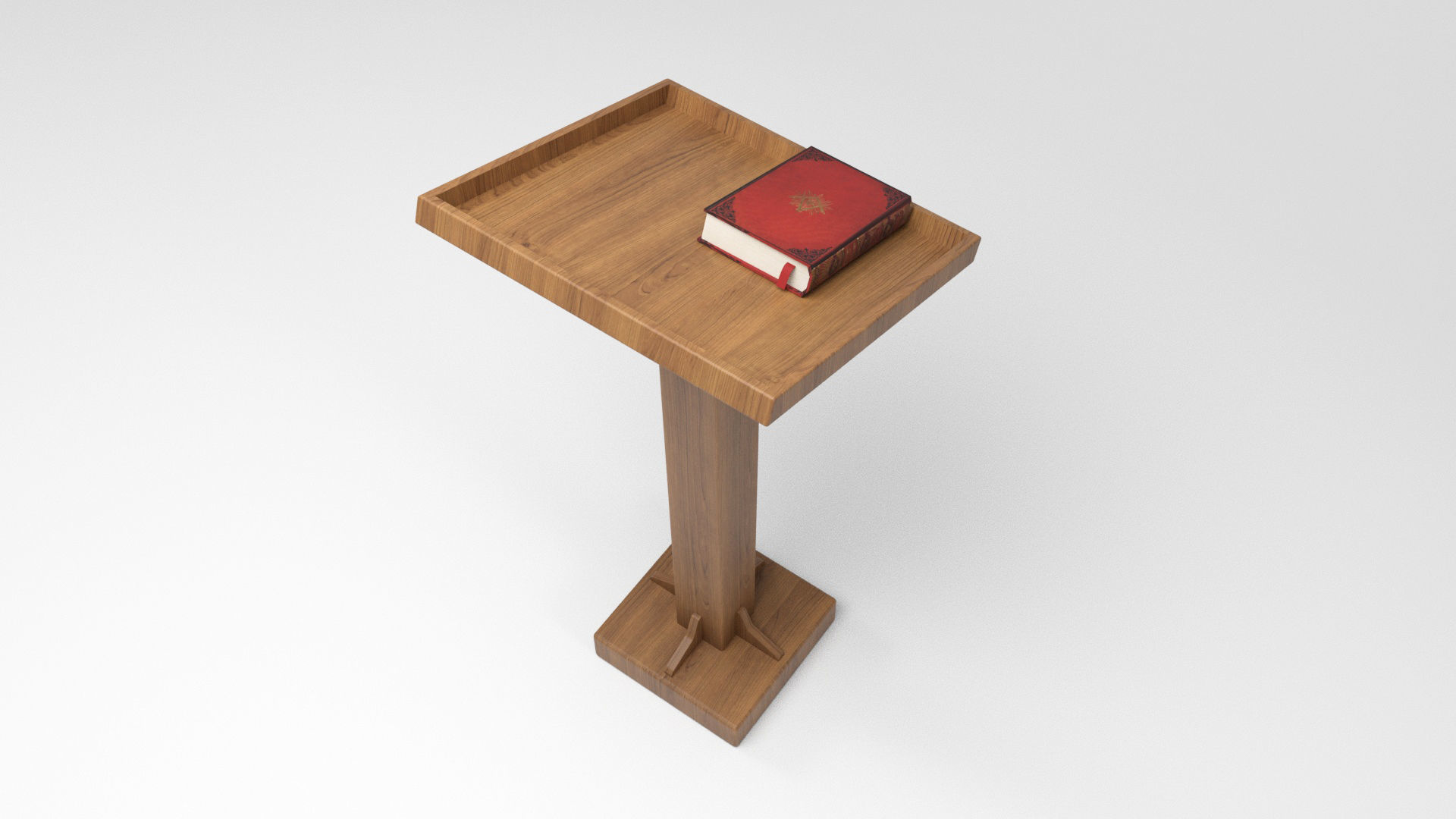 Lectern 12 Low-poly 3D model_2