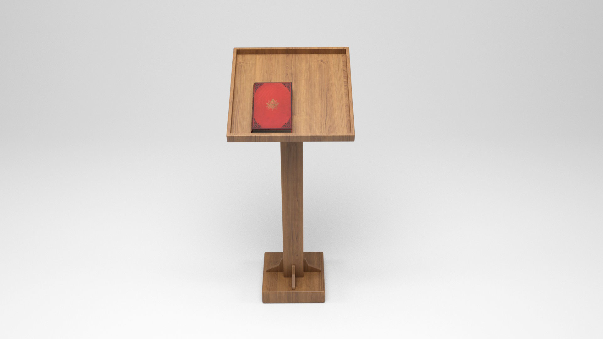 Lectern 12 Low-poly 3D model_6