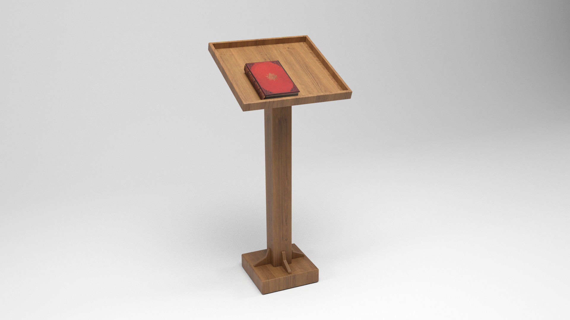 Lectern 12 Low-poly 3D model_1