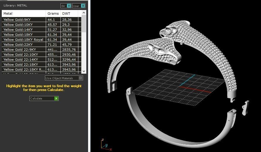Snake bracelet Model 1690 3D print model_8