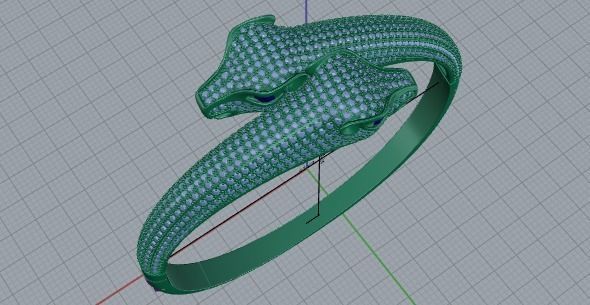 Snake bracelet Model 1690 3D print model_4
