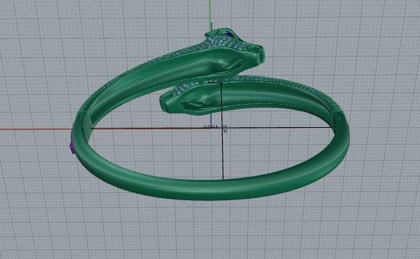 Snake bracelet Model 1690 3D print model_6