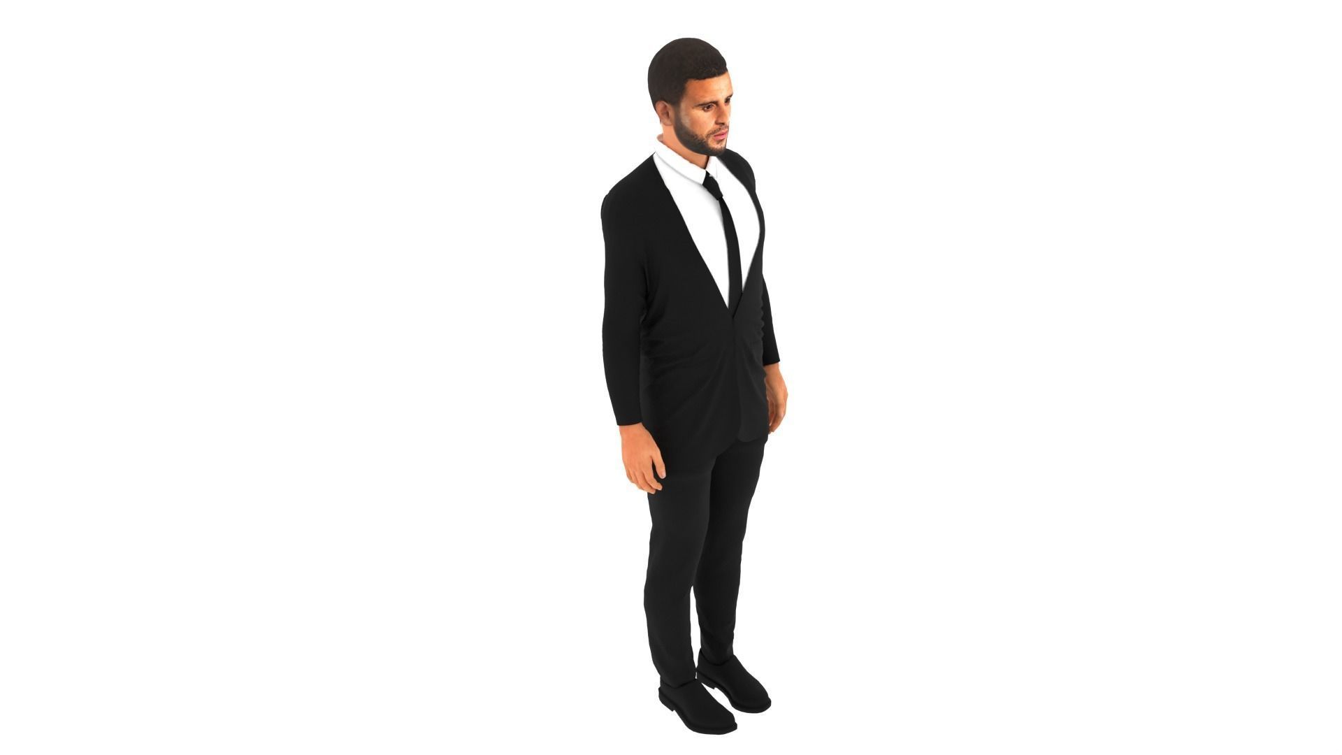 Kyle Walker Low-poly 3D model_3