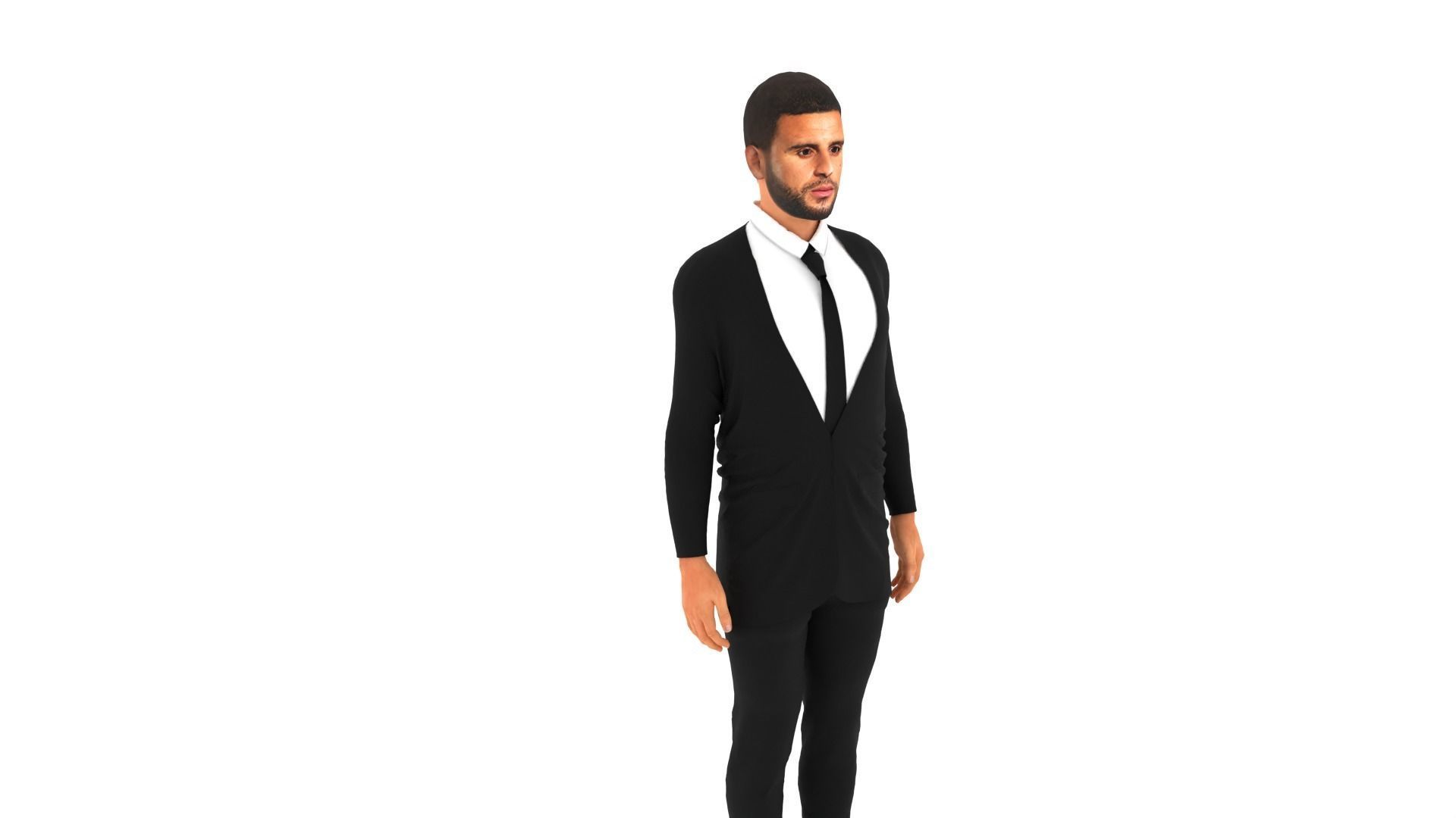 Kyle Walker Low-poly 3D model_1