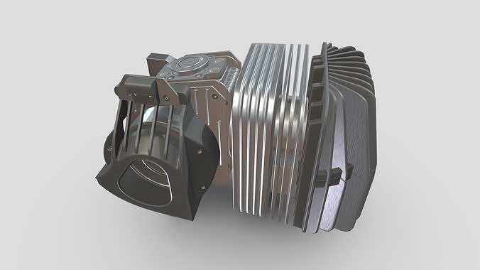 Generic Motorsport Engine Low Poly PBR Realistic Low-poly 3D model