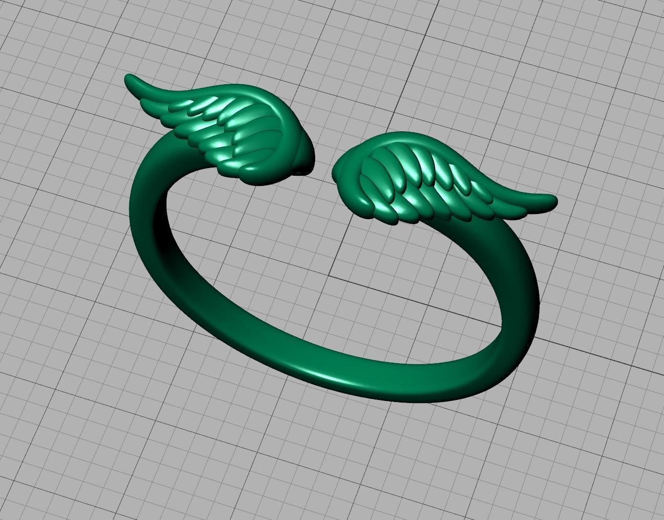 Angel Wings Fashion Ring Womens Ring 3dmodel 3D print model_16