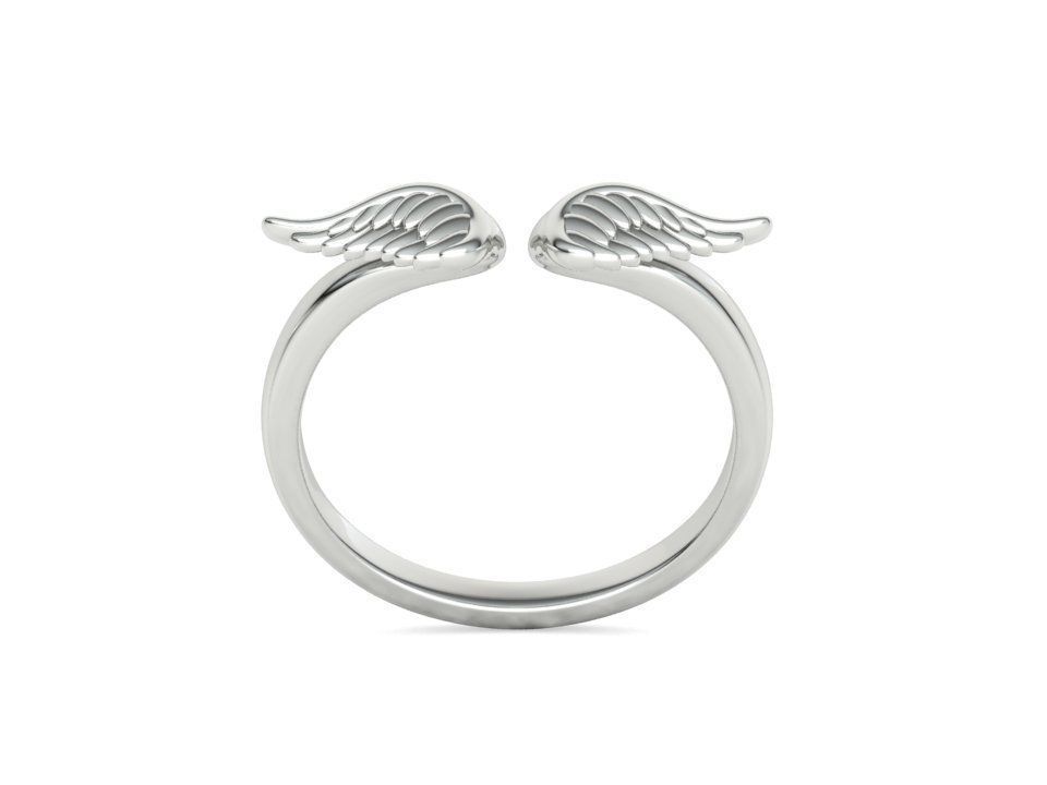 Angel Wings Fashion Ring Womens Ring 3dmodel 3D print model_35
