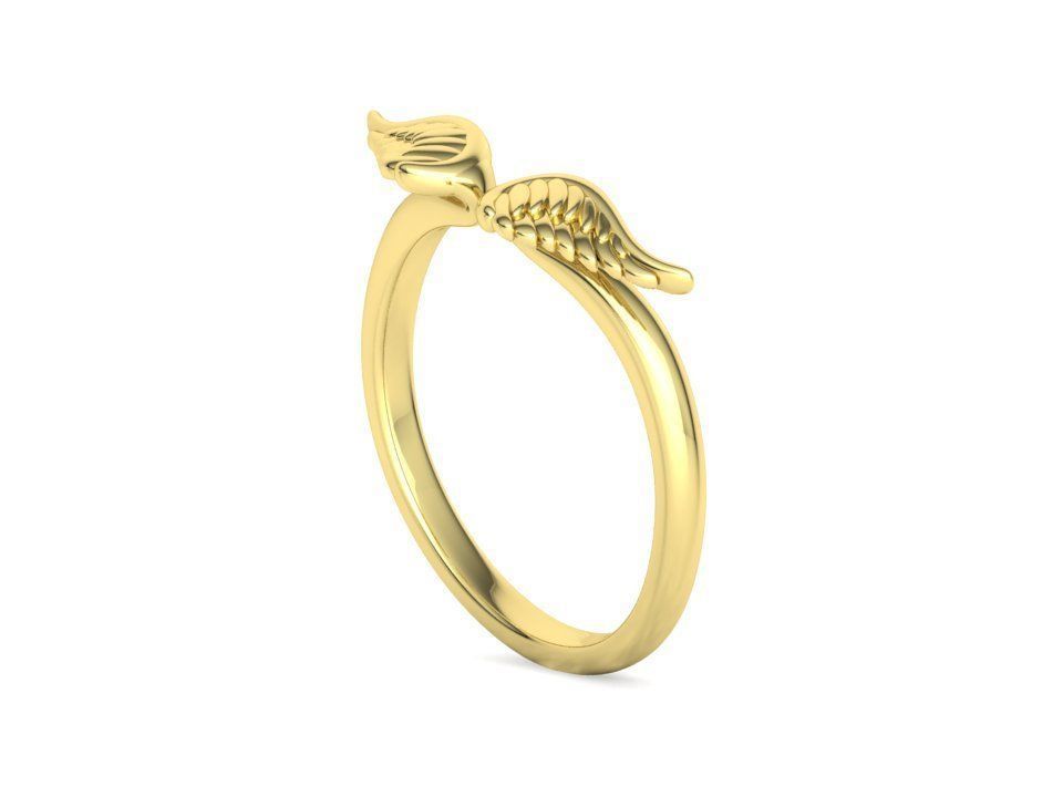 Angel Wings Fashion Ring Womens Ring 3dmodel 3D print model_37