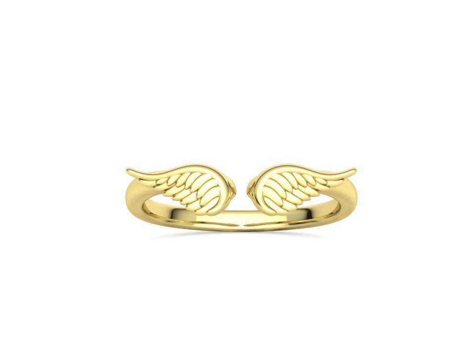 Angel Wings Fashion Ring Womens Ring 3dmodel 3D print model_31