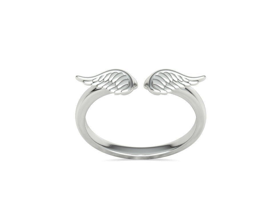 Angel Wings Fashion Ring Womens Ring 3dmodel 3D print model_29