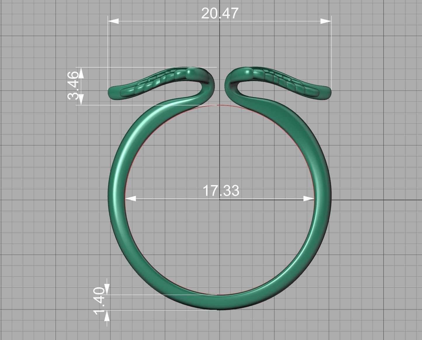 Angel Wings Fashion Ring Womens Ring 3dmodel 3D print model_14