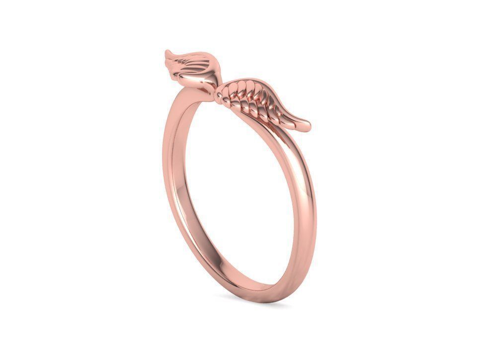 Angel Wings Fashion Ring Womens Ring 3dmodel 3D print model_36
