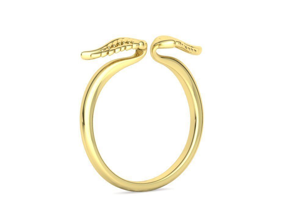 Angel Wings Fashion Ring Womens Ring 3dmodel 3D print model_40