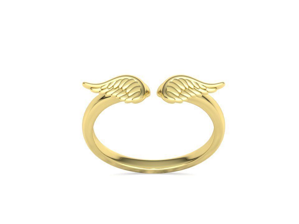Angel Wings Fashion Ring Womens Ring 3dmodel 3D print model_28
