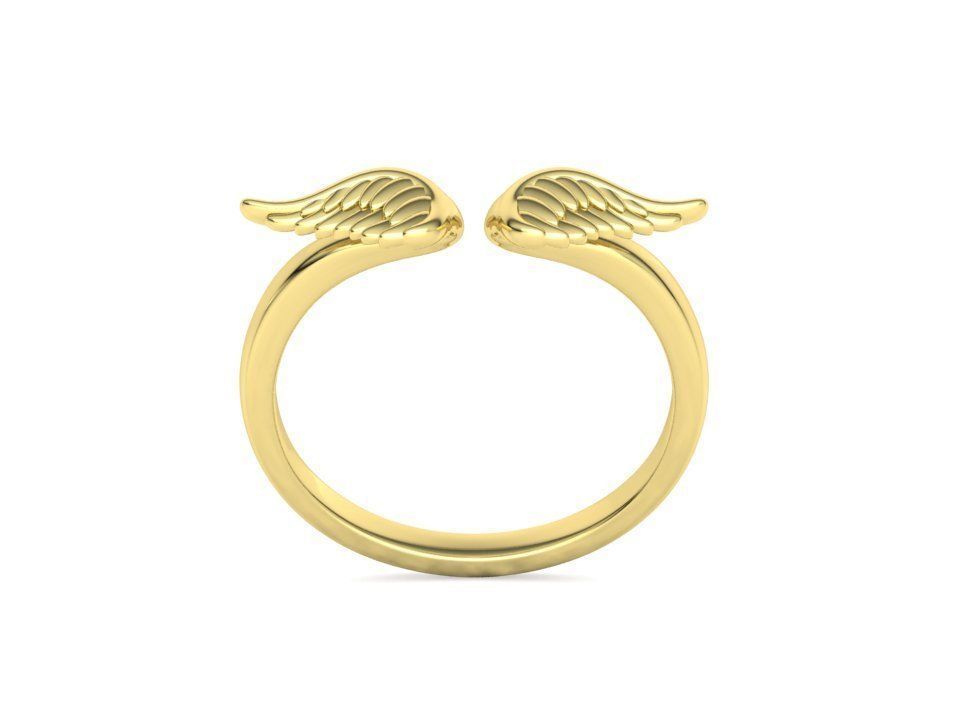 Angel Wings Fashion Ring Womens Ring 3dmodel 3D print model_34