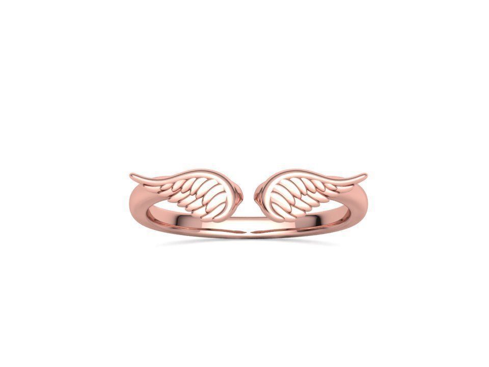 Angel Wings Fashion Ring Womens Ring 3dmodel 3D print model_30