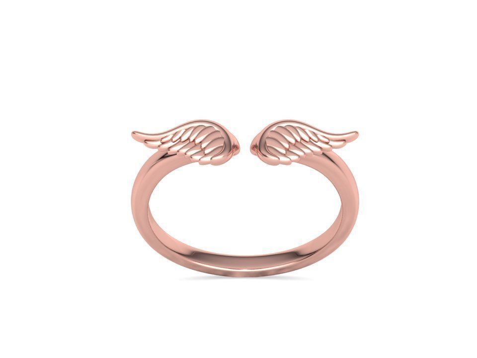 Angel Wings Fashion Ring Womens Ring 3dmodel 3D print model_27