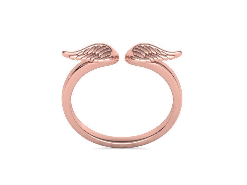 Angel Wings Fashion Ring Womens Ring 3dmodel 3D print model_33