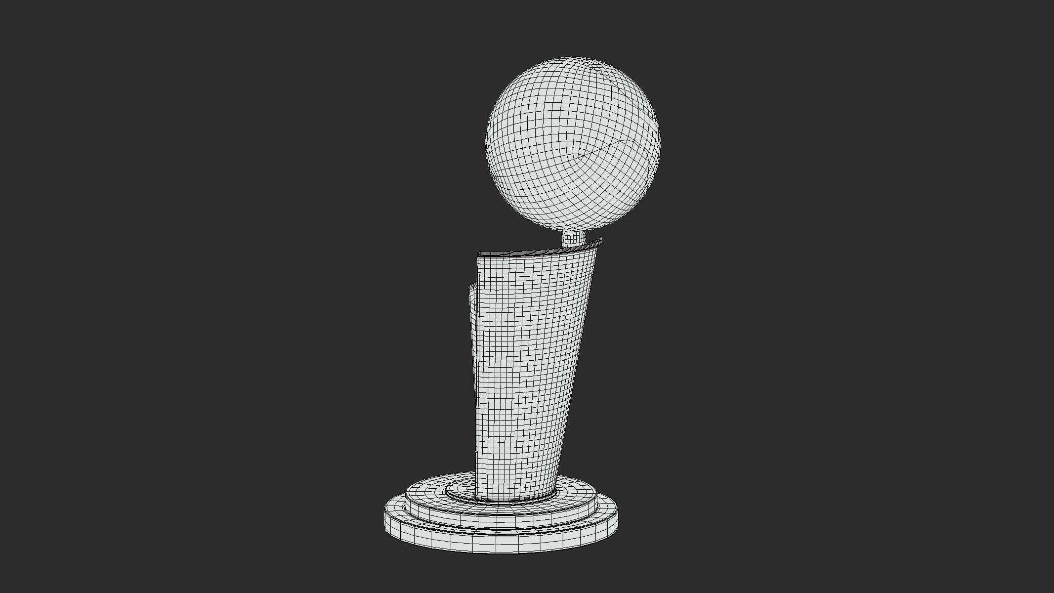 NBA Championship Trophy Low Poly PBR Realistic Low-poly 3D model_4