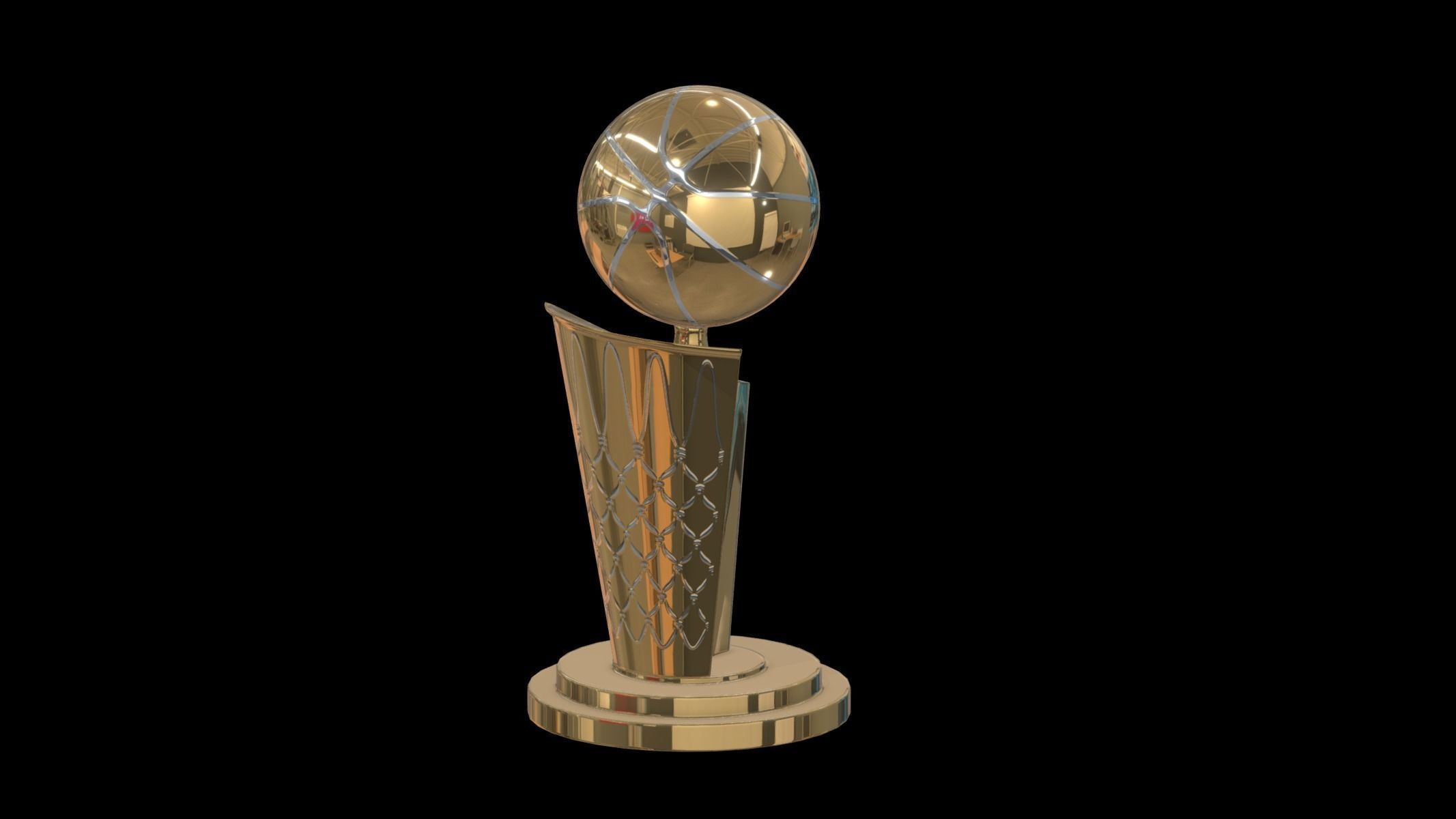 NBA Championship Trophy Low Poly PBR Realistic Low-poly 3D model_2