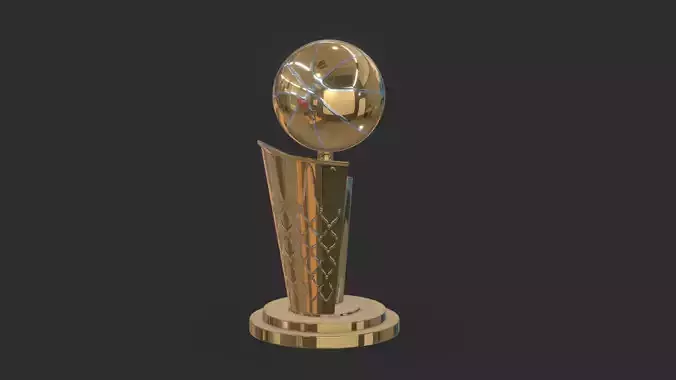 NBA Championship Trophy Low Poly PBR Realistic Low-poly 3D model