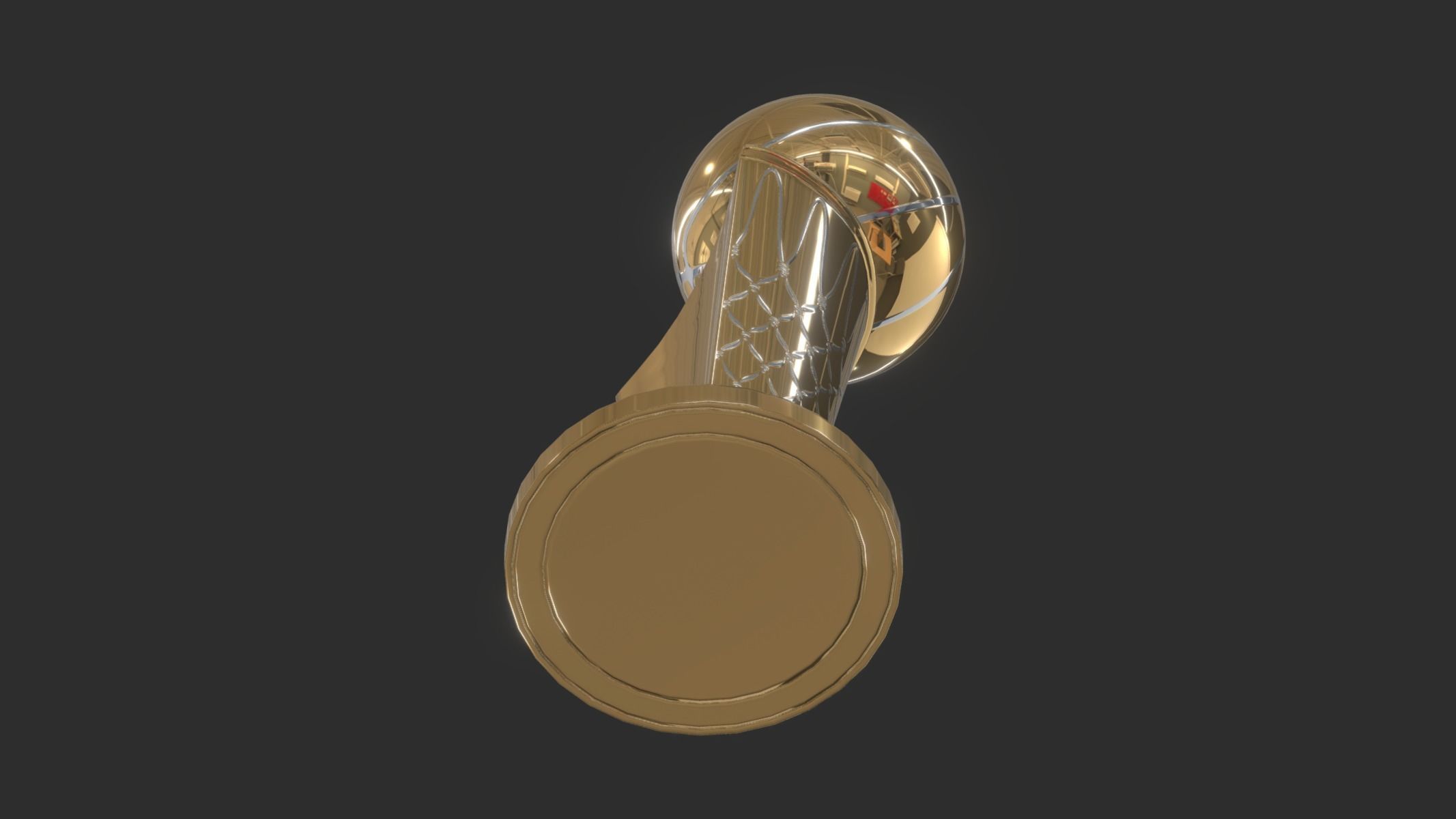 NBA Championship Trophy Low Poly PBR Realistic Low-poly 3D model_8