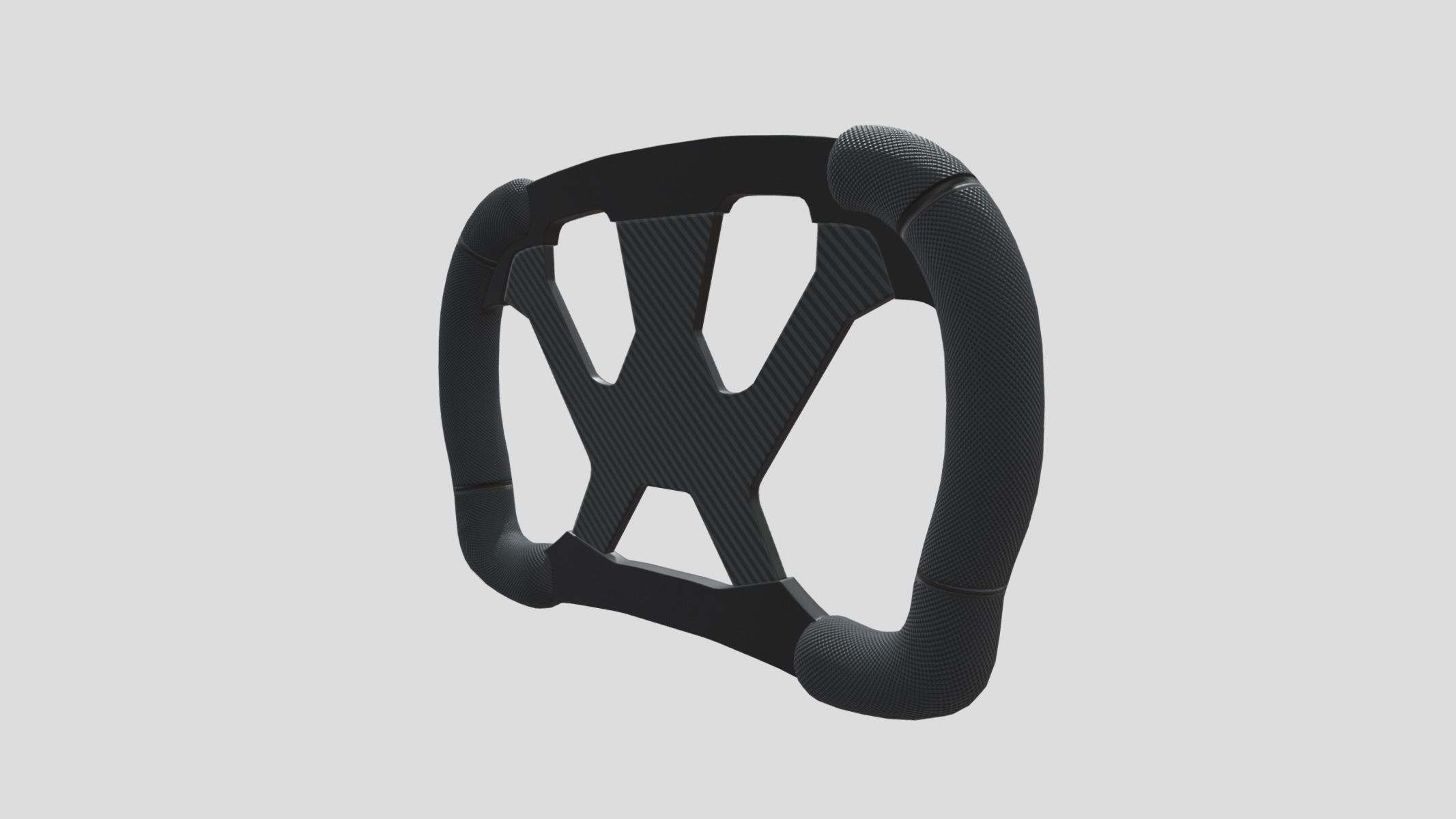 Steering Wheel F1 Low Poly PBR Realistic Low-poly 3D model_6