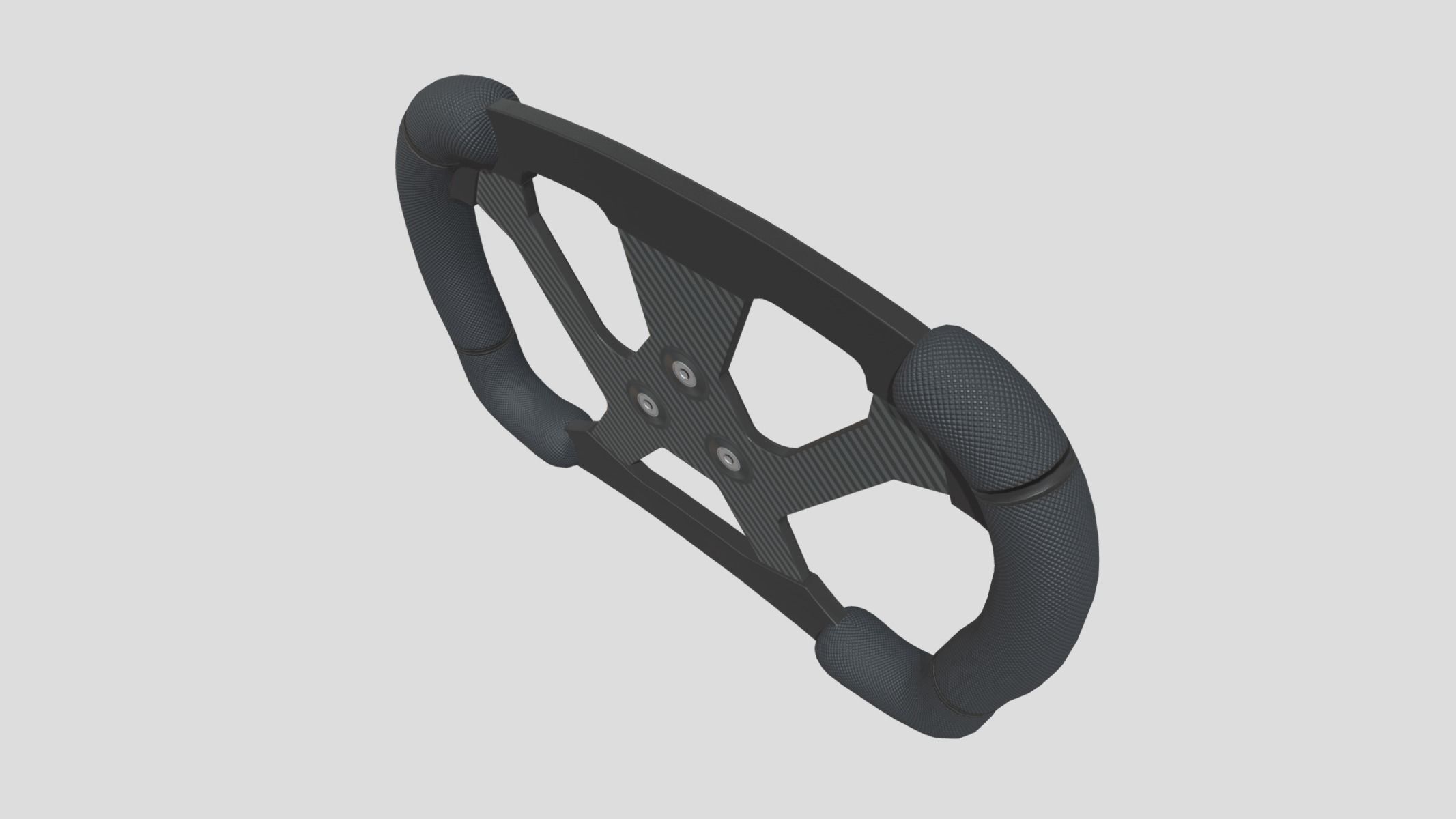 Steering Wheel F1 Low Poly PBR Realistic Low-poly 3D model_7