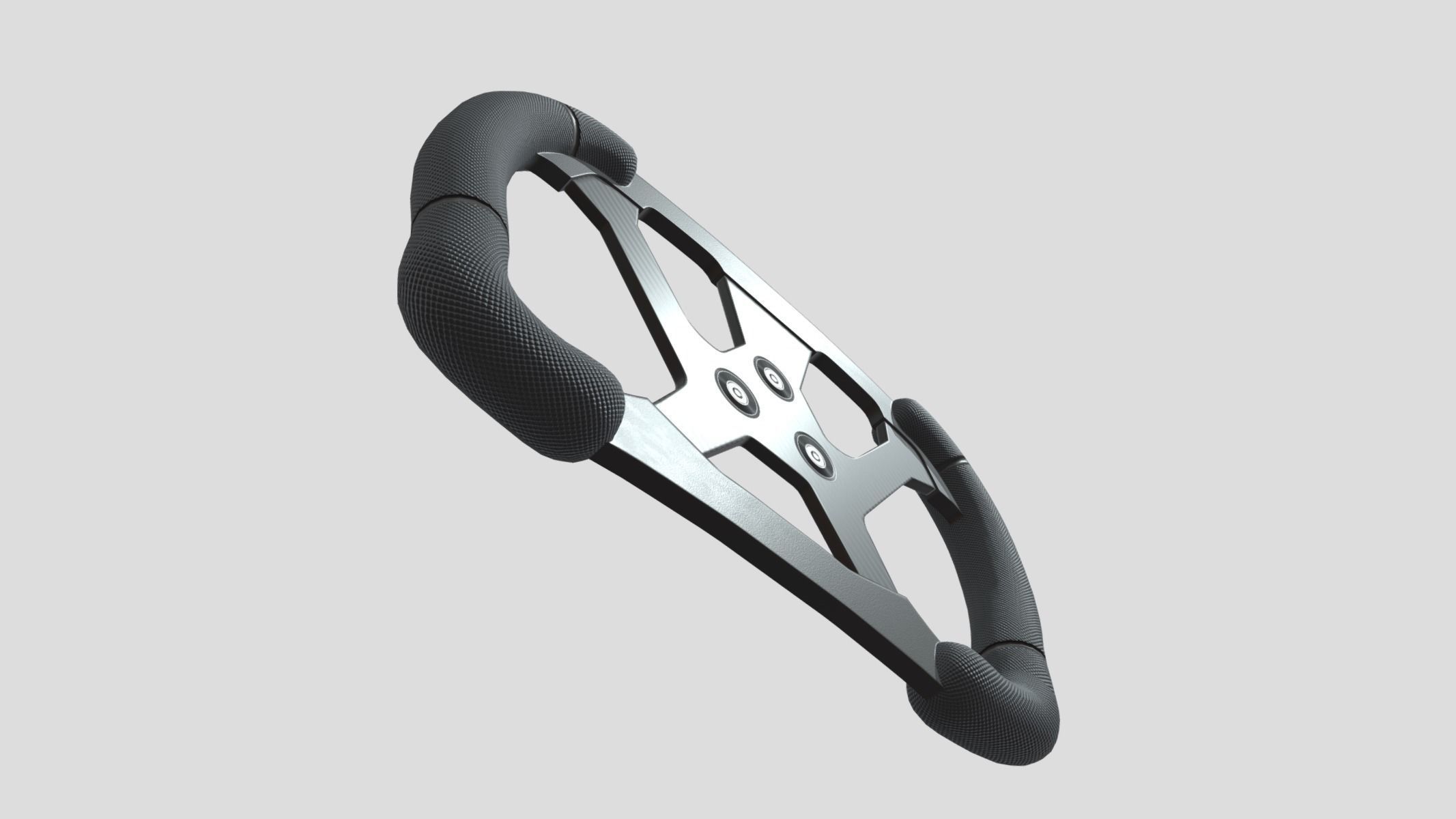 Steering Wheel F1 Low Poly PBR Realistic Low-poly 3D model_2