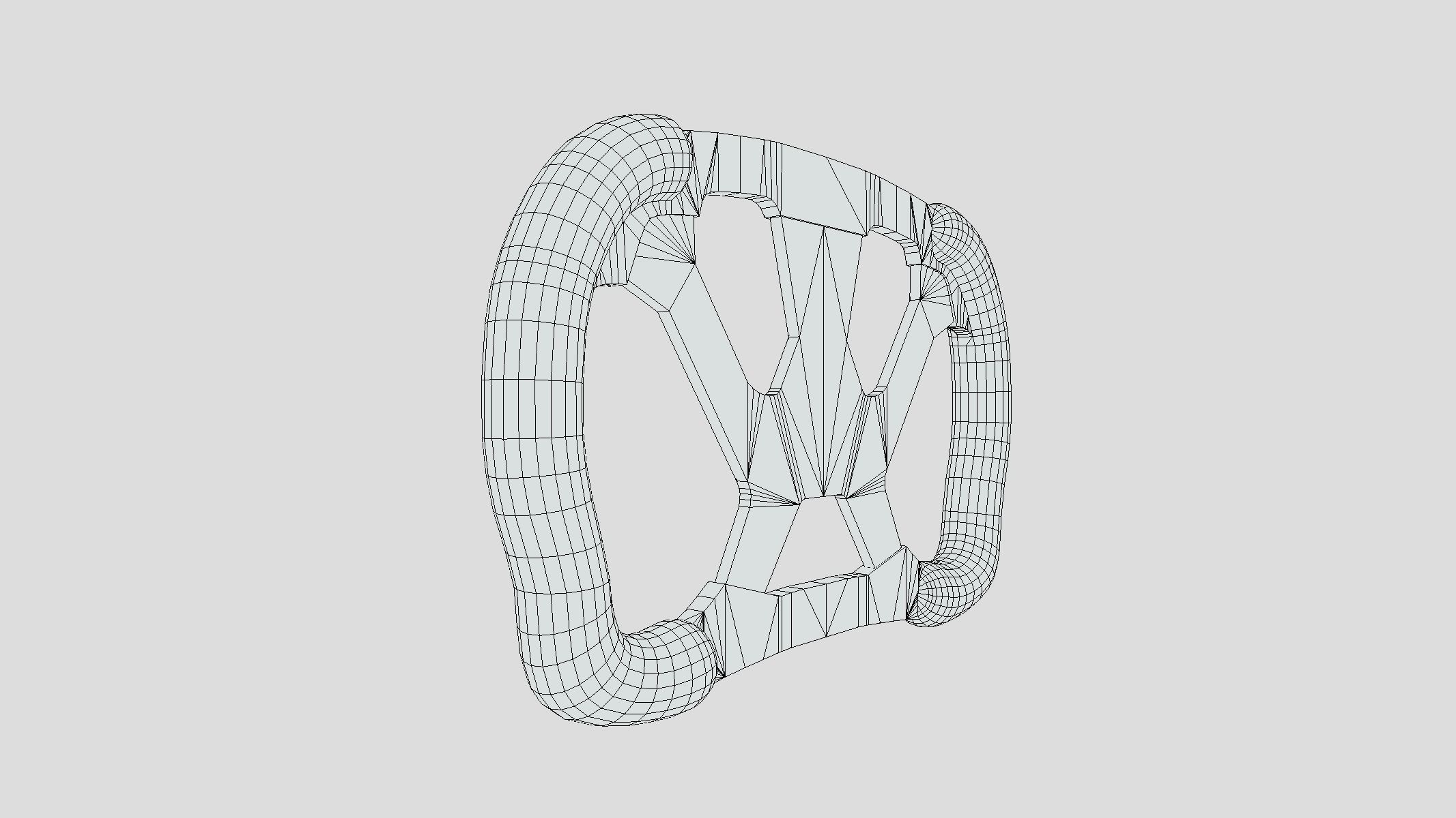 Steering Wheel F1 Low Poly PBR Realistic Low-poly 3D model_5