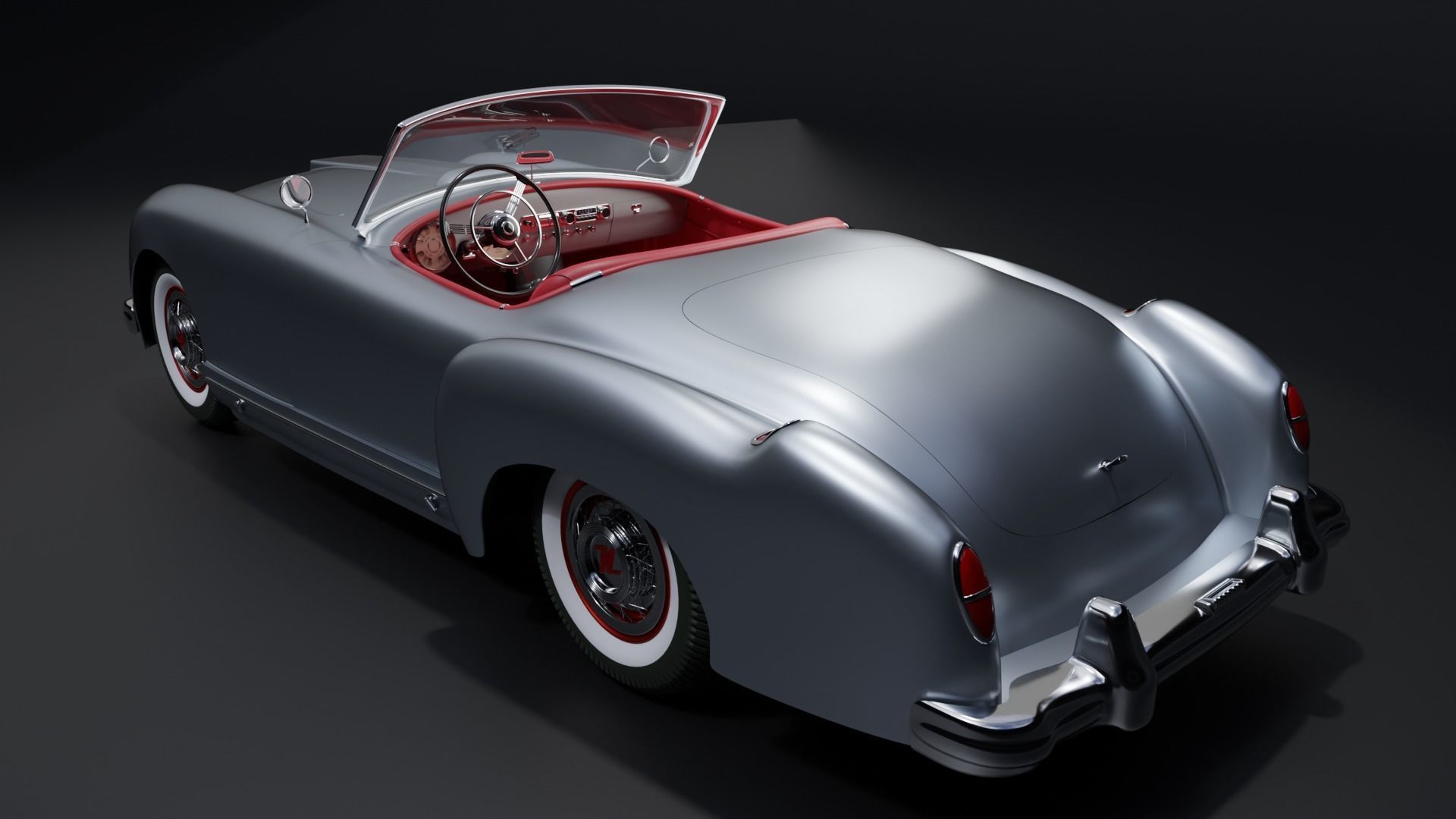 Nash Healey 1952-1953 vintage car 3D  3D model_9