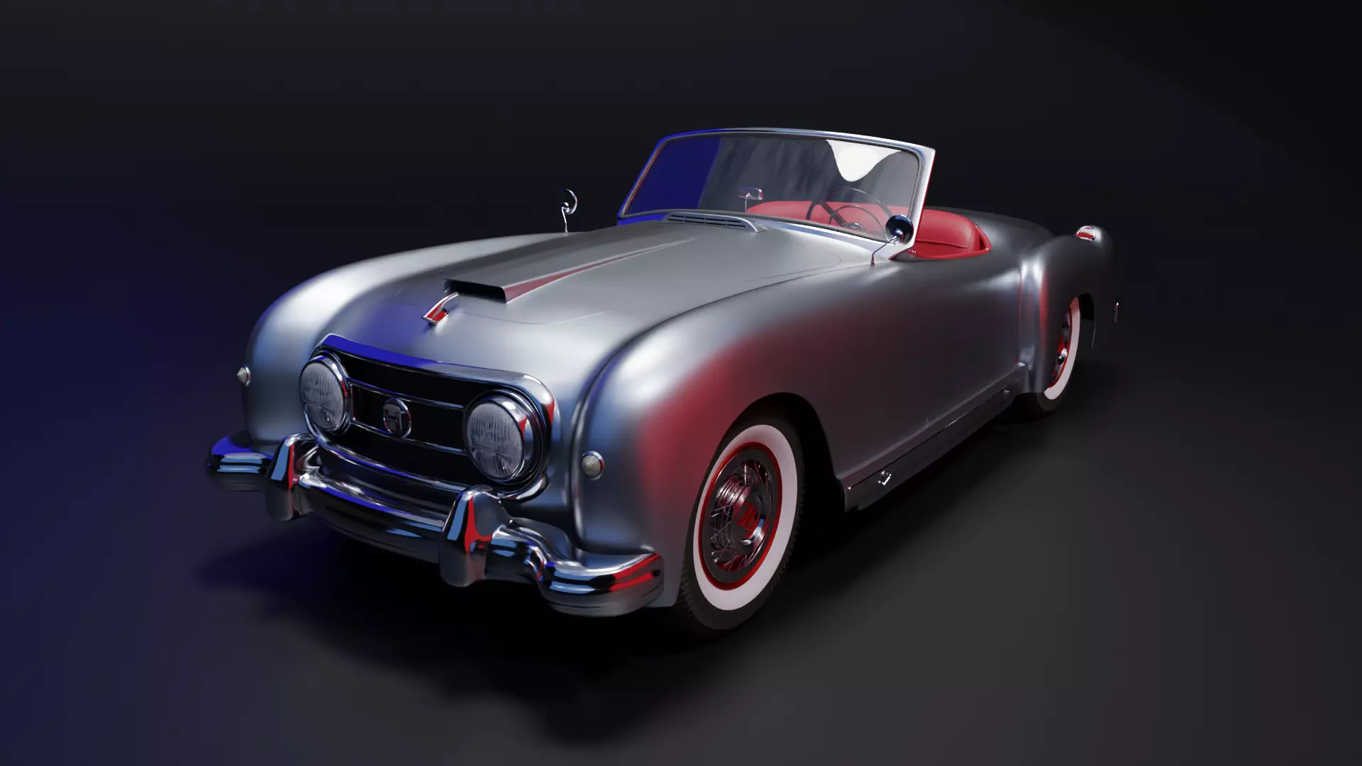 Nash Healey 1952-1953 vintage car 3D  3D model_0