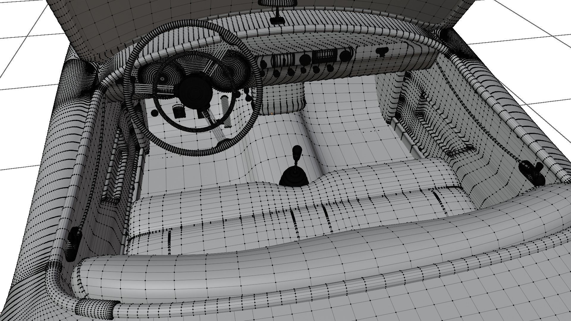 Nash Healey 1952-1953 vintage car 3D  3D model_13