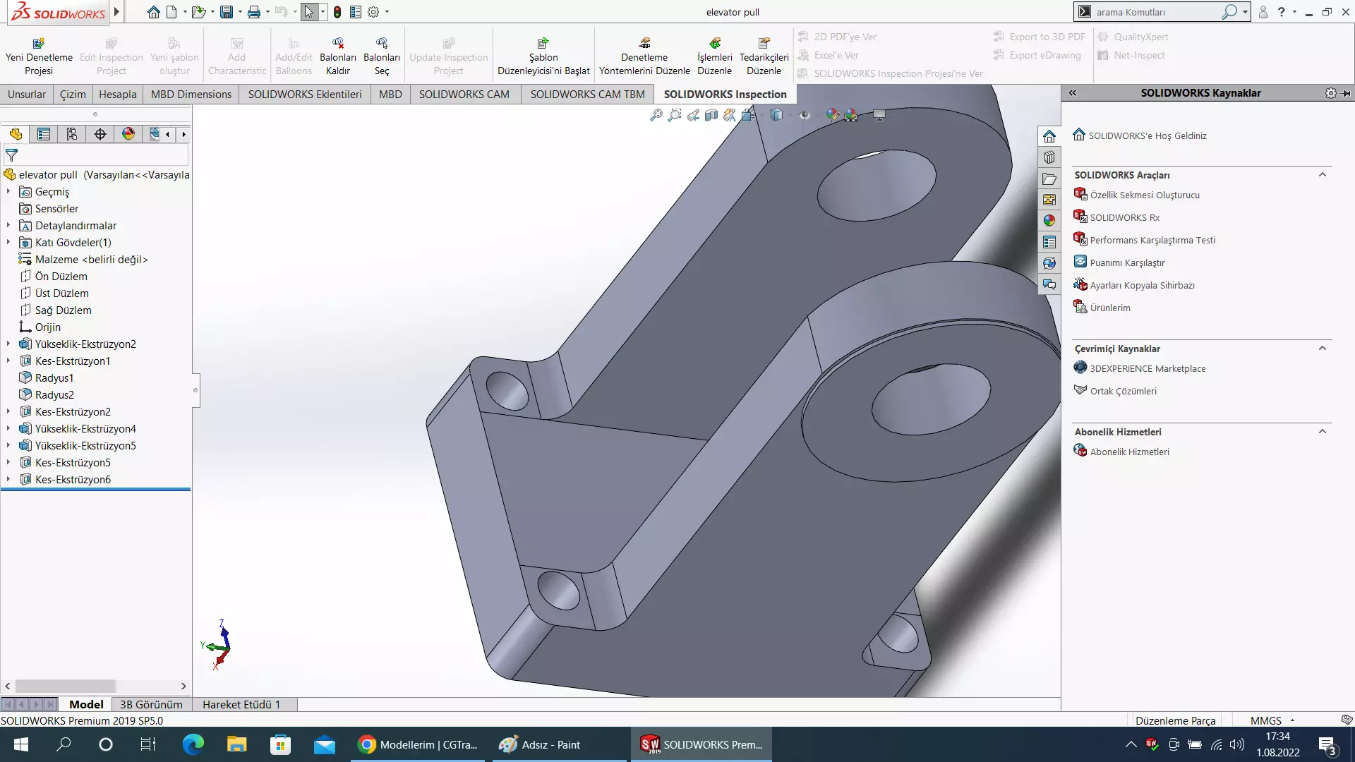 elevator pull 3D model