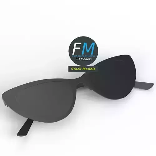 Sunglasses cat eye 3D model