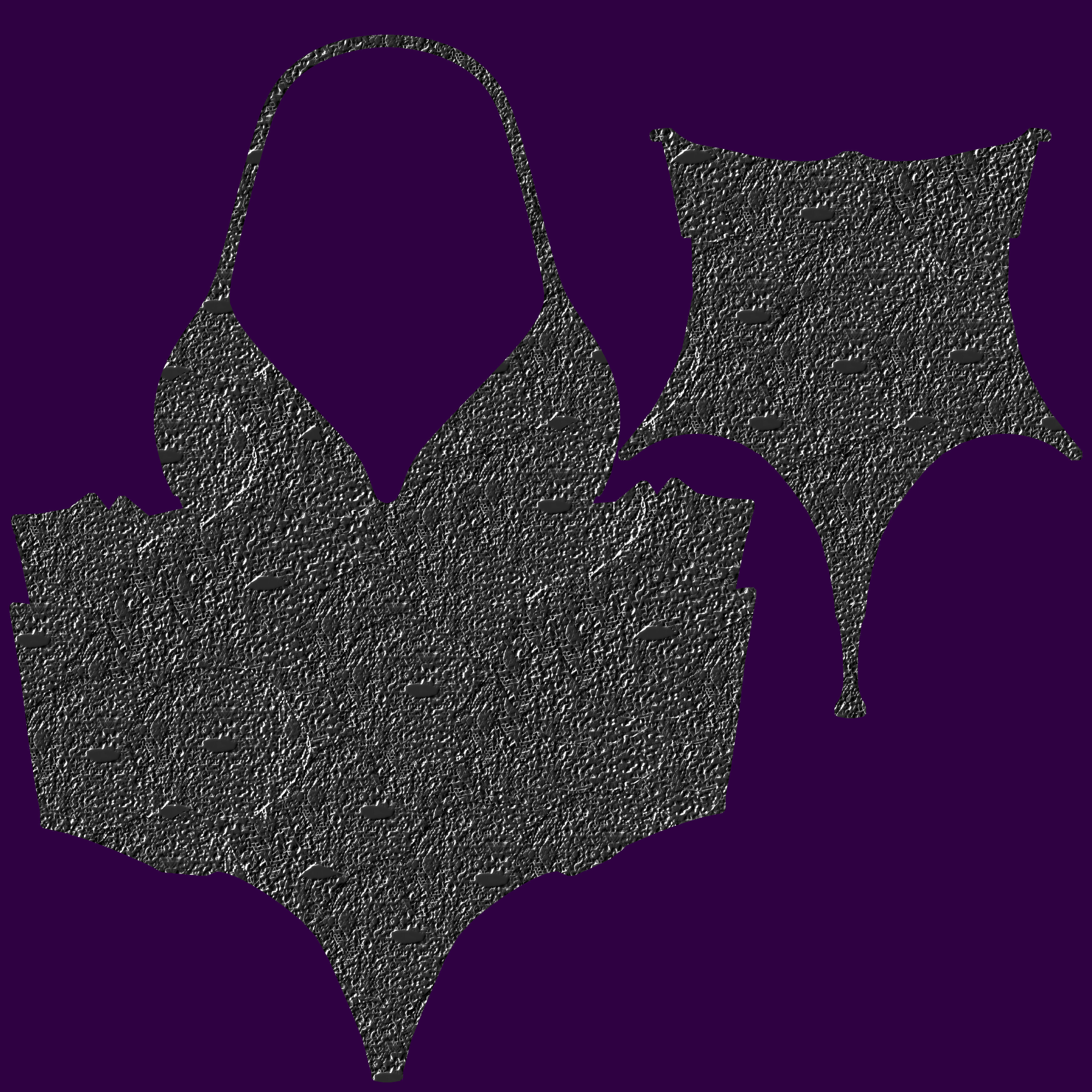 Swimsuit Low-poly 3D model_10