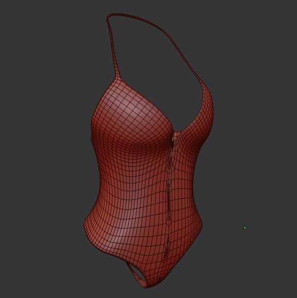 Swimsuit Low-poly 3D model_1